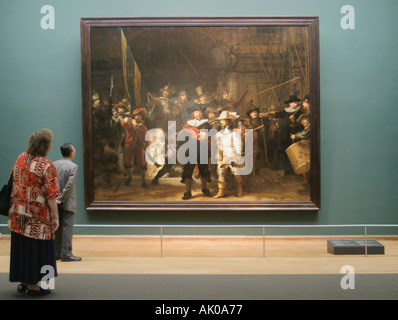 Amsterdam Holland Rembrandts The Nightwatch in the Rijksmuseum Stock Photo