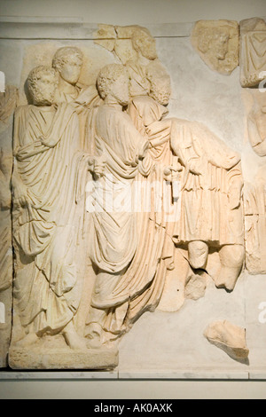 Tripoli, Libya. Frieze from Roman Arch of Septimus Severus, Leptis Magna A D 203, National Museum Stock Photo