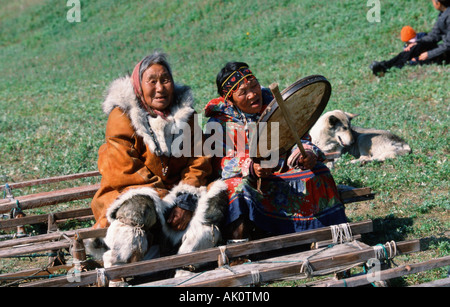 Chukchi eskimo women Stock Photo - Alamy