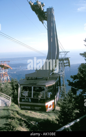 Funicular up to the top of Whistler Mountain near Vancouver British Columbia Canada Stock Photo
