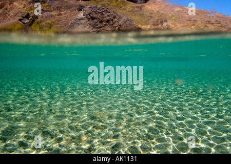 Sandy bottom at Atalaia beach Fernando de Noronha national marine sanctuary Pernambuco Brazil S Atlantic  Stock Photo