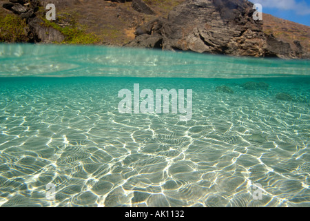 Sandy bottom at Atalaia beach Fernando de Noronha national marine sanctuary Pernambuco Brazil S Atlantic  Stock Photo