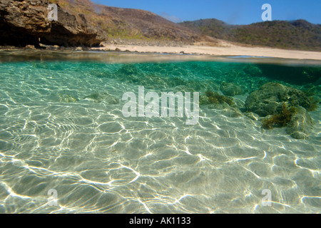 Sandy bottom at Atalaia beach Fernando de Noronha national marine sanctuary Pernambuco Brazil S Atlantic  Stock Photo