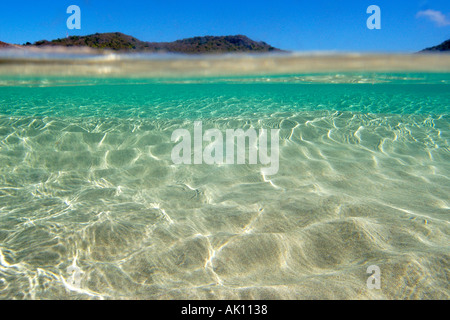 Sandy bottom at Atalaia beach Fernando de Noronha national marine sanctuary Pernambuco Brazil S Atlantic  Stock Photo