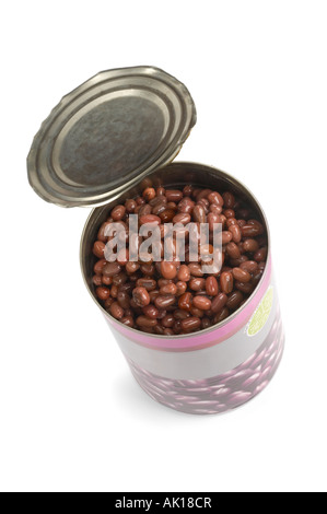 Can of aduki beans Stock Photo