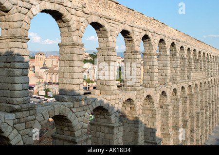 Roman Aqueduct, Segovia, Castilla y Leon, Spain Stock Photo