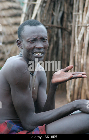 Toposa man / Nyanyagachor Stock Photo