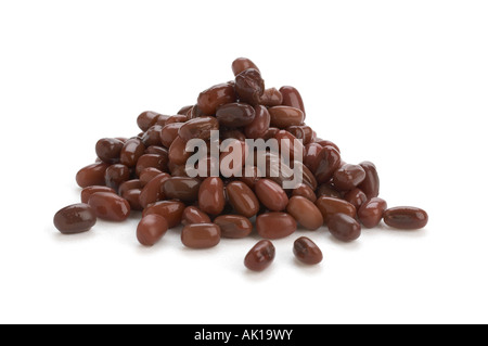 Small pile of aduki beans Stock Photo