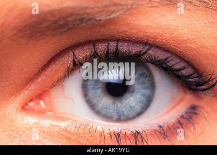 Close-up of young woman's eye. Stock Photo