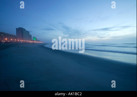 Resort area just before sunrise Virginia Beach VA Stock Photo