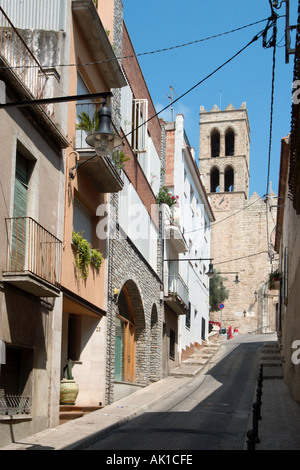 Church in the old town, Blanes, Costa Brava, Spain Stock Photo