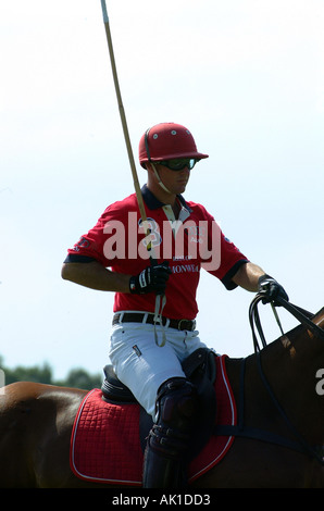 CARTIER INTERNATIONAL POLO DAY AT THE GUARDS POLO CLUB,SMITHS LAWN,WINDSOR GREAT PARK, GLEN GILMORE  COMMONWEALTH TEAM Stock Photo