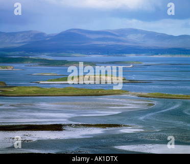 Co Mayo, Clew Bay from Croagh Patrick, Ireland Stock Photo