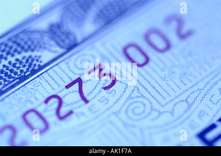 Number series check cheque blue horizontal Stock Photo - Alamy