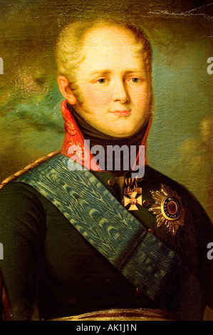 War Museum Brussels Portrait Czar  Tsar Alexander 1 1801 1825 Stock Photo