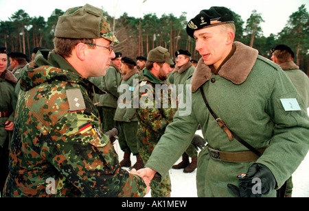 Field exercise of the Bundeswehr and the Polish Army, Zagan, Poland Stock Photo