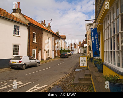 Main street in the picturesque village of Cley next the Sea Norfolk England UK Stock Photo