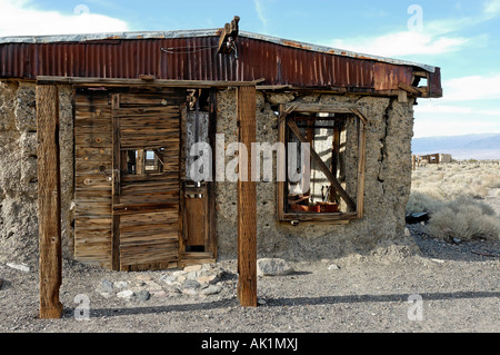 Ruins of Ballarat ghost town Death Valley National Park California Stock Photo