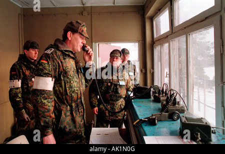 Field exercise of the Bundeswehr and the Polish Army, Zagan, Poland Stock Photo