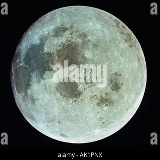 Space & astronomy. Earth's Moon. Full moon. Stock Photo