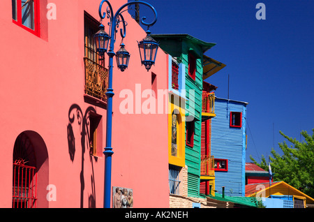 “Caminito street” lateral view, “La Boca” Town, Buenos Aires, Argentina. Stock Photo
