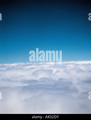 Australia. In flight view above clouds. Stock Photo