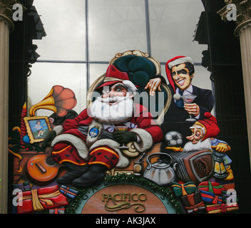 Christmas decoration on the Galerias Pacifico shopping centre, Buenos Aires Stock Photo