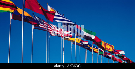 Flags of many nations. Stock Photo
