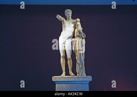 Hermes de Praxitéle statue in Olympia museum Greece Stock Photo