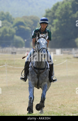 Three day event rider taking part in the European Championships at Pratoni Italy Stock Photo