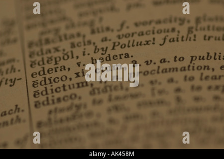 old english latin dictionary Stock Photo