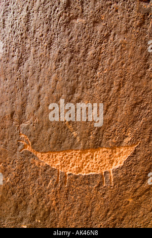 ARIZONA GLEN CANYON Dam NATIONAL RECREATION AREA Colorado river Rock art of the Anazazi Indians Stock Photo