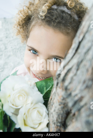 Girl with flowers