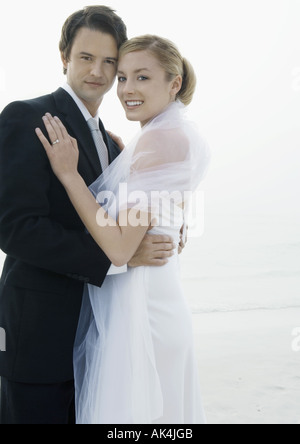 Scene from beach wedding Stock Photo