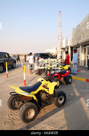 Quad bikes for hire at the Sealine Beach Resort in Qatar Arabia Nov 07 Stock Photo