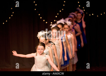 Young dancers appear in a dance shool production uk Stock Photo