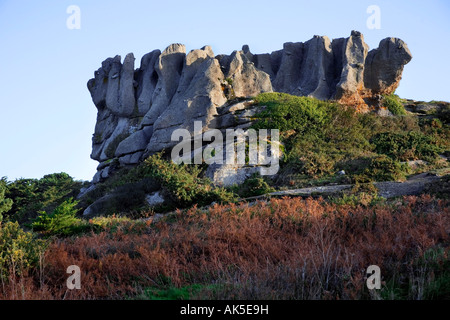 Rock formation 'Couronne' / Tregastel Stock Photo