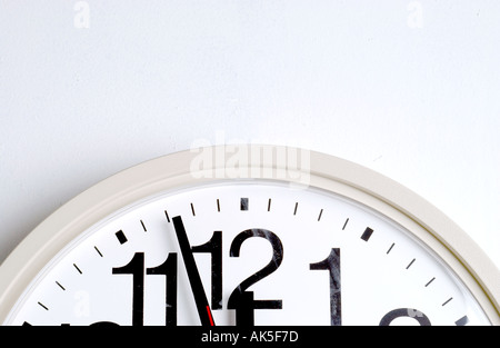 wall clock showing time at half past three thirty 0330 1530 Stock Photo