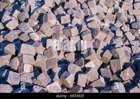 pile of rocks for roadconstruction Stock Photo