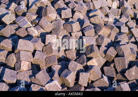 pile of rocks for roadconstruction Stock Photo