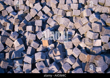 pile of rocks for roadconstruction Stock Photo