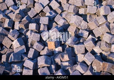 pile of rocks for roadconstruction Stock Photo