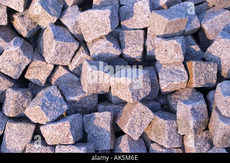 pile of rocks for roadconstruction Stock Photo