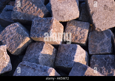 pile of rocks for roadconstruction Stock Photo