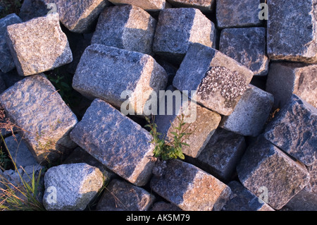 pile of rocks for roadconstruction Stock Photo