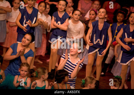 Children appear in a dance shool production uk Stock Photo