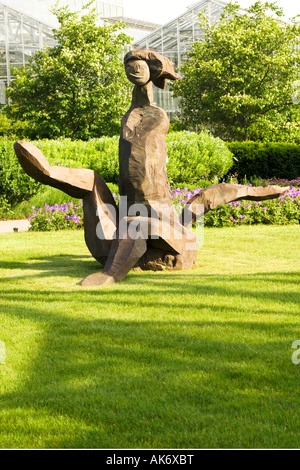 Sculpture in the English Gardens at the Frederik Meijer Gardens Grand Rapids Michigan MI Stock Photo