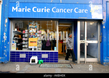 Marie Curie Cancer Care charity shop, Ladbroke Grove, London, UK. Stock Photo