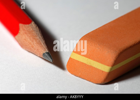 Pencil / rubber Stock Photo