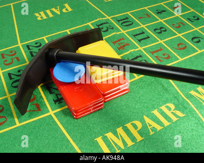 roulette as symbol for risky business and speculations shares Stock Photo